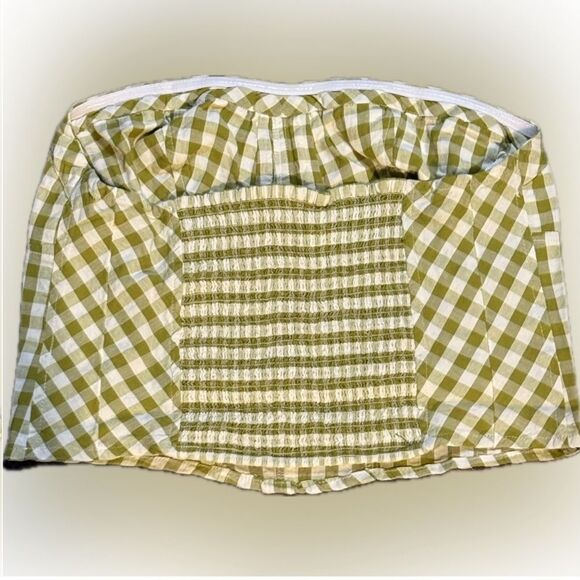 NWOT Free People Leilani Tube Top in Green Gingham Size Large - Picture 9 of 10